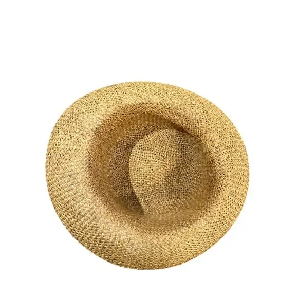 Raffia Hat Wide Brim Inside Is 22.5 Inches Around - Picture 4 of 4